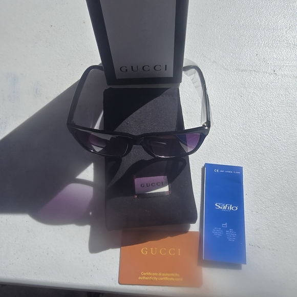 Gucci Other - Gucci Black Frame Sunglasses with Purple Tint